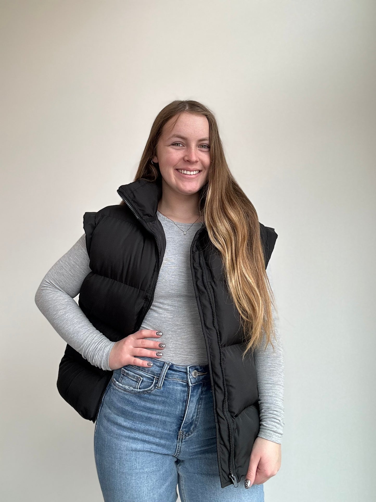 Black Puffer Vest