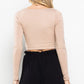 Tan Square Neck Crop Top