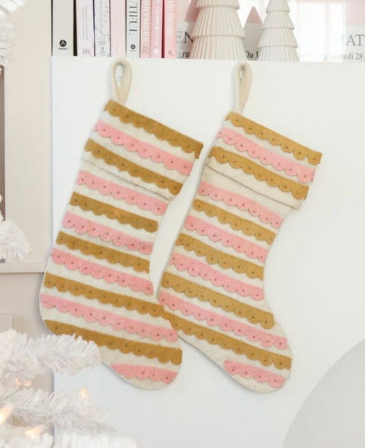Pink Christmas Stockings