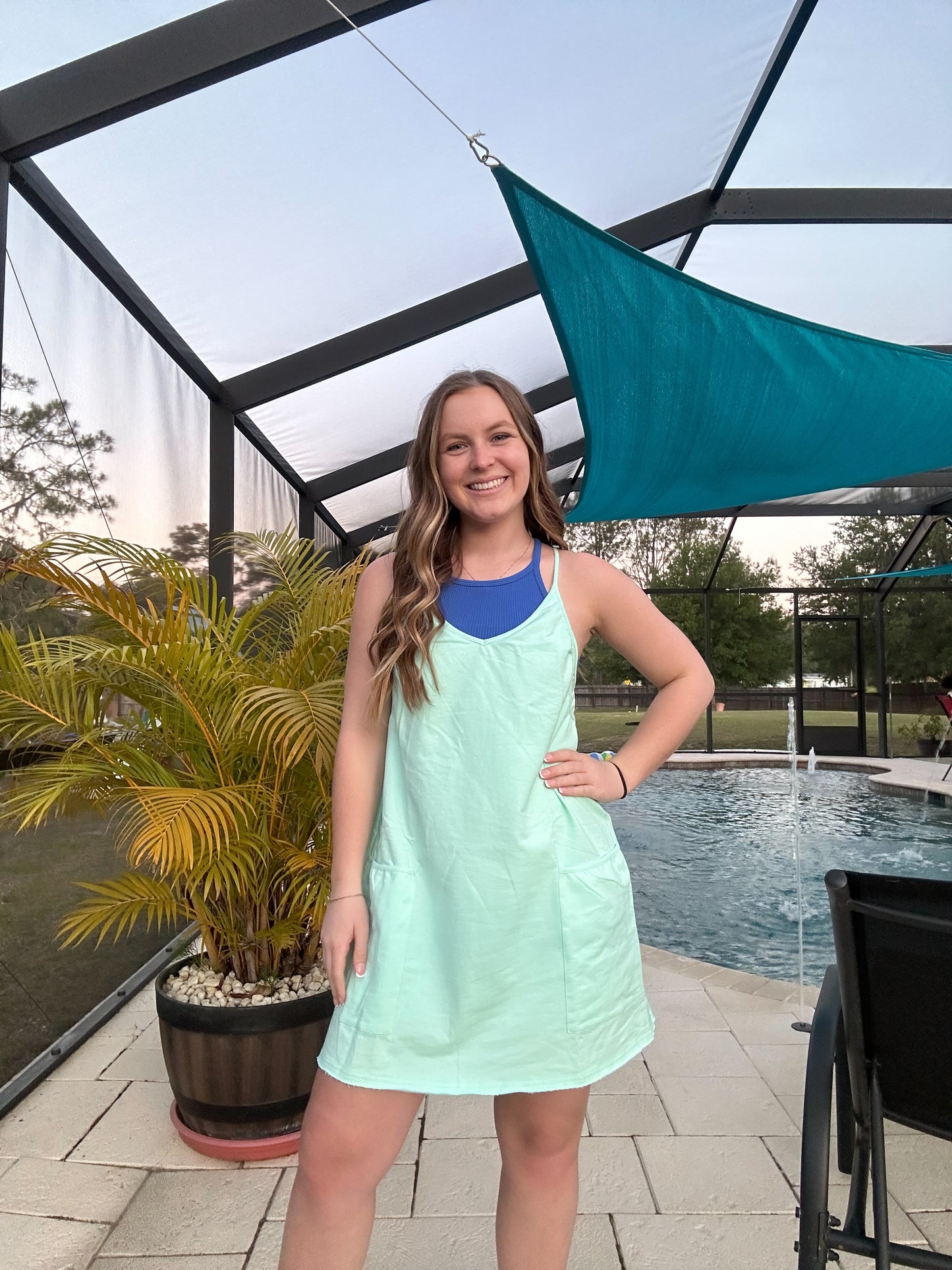 Cobalt Blue Halter Neck Tank