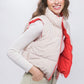 Cropped Vest/Reversible - Red