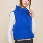 Cropped Vest/Reversible - Blue