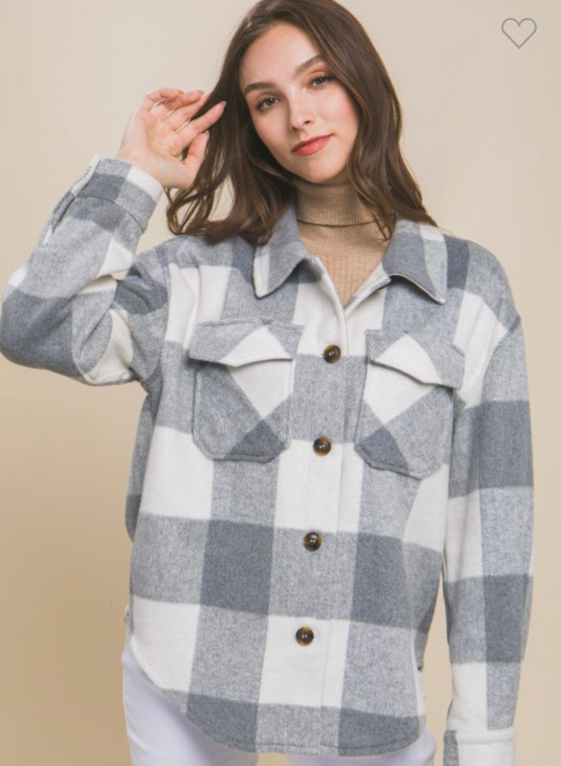 Grey Plaid Shacket