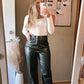 Faux Leather High Waisted Pant