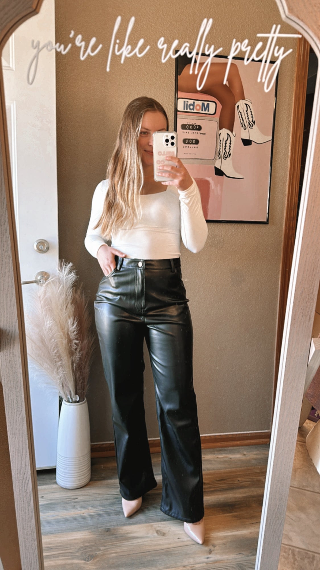 Faux Leather High Waisted Pant