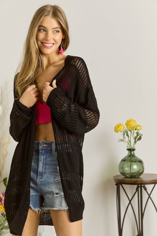 Black Knit Cardigan