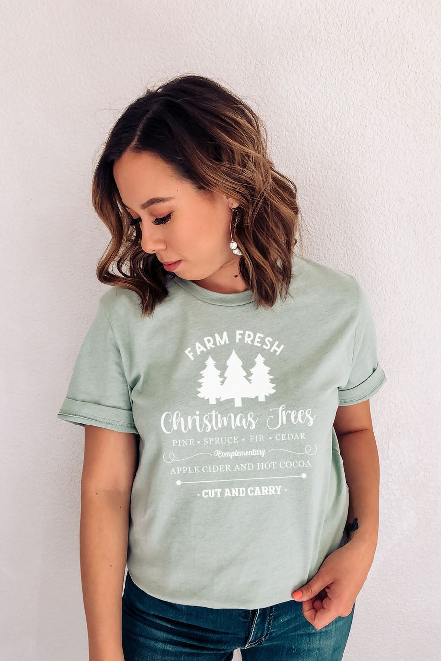 Farm Fresh Christmas Trees Graphic Tee