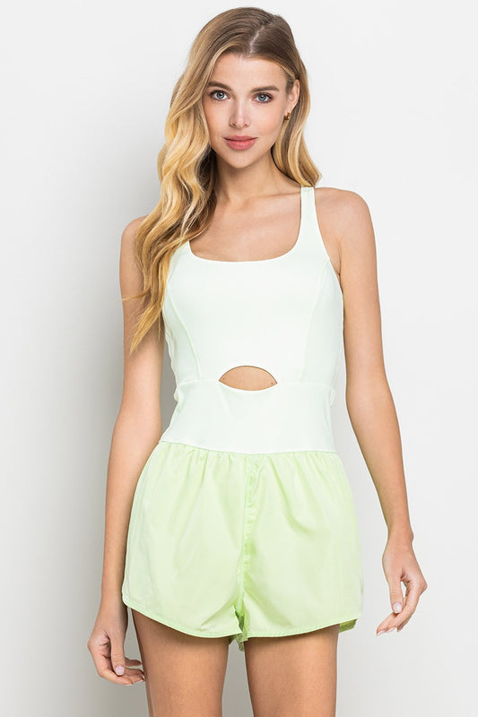 Active Romper - Lime