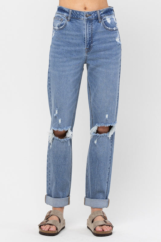 High Rise Boyfriend Jeans