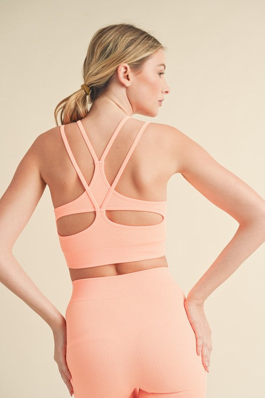 Seamless Biker Set - Peach