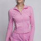 Pink Cropped Athletic Jacket